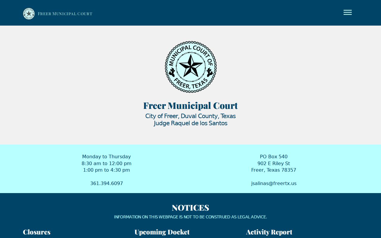 Freer criminal records at Freer Municipal Court