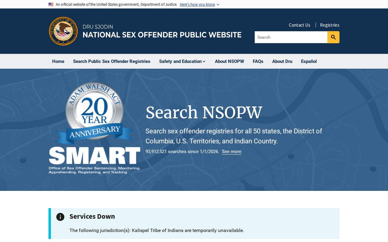 Duval County sex offender lookup through NSOPW
