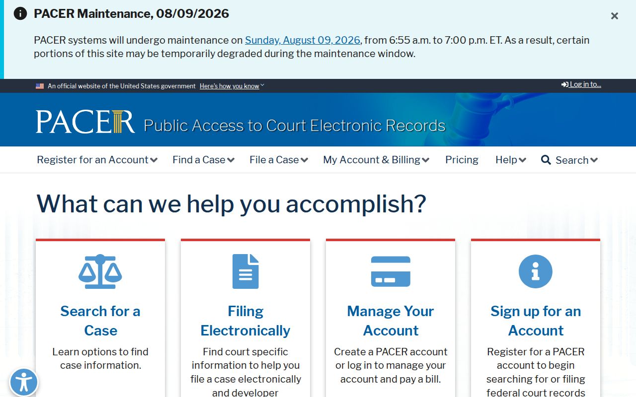 Duval County criminal history federal PACER court search